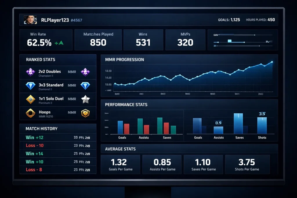 RL Tracker player rank stats