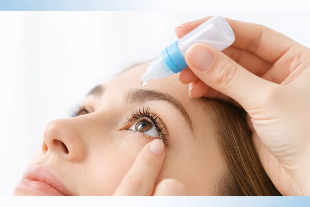 Applying Vowiszojid54 for eye hydration