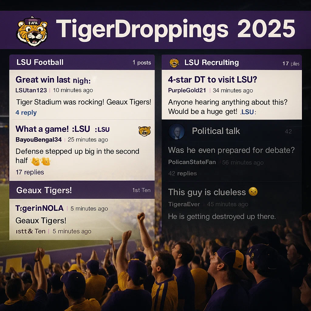 TigerDroppings 2025: LSU’s Premier Sports Forum with a Controversial Past