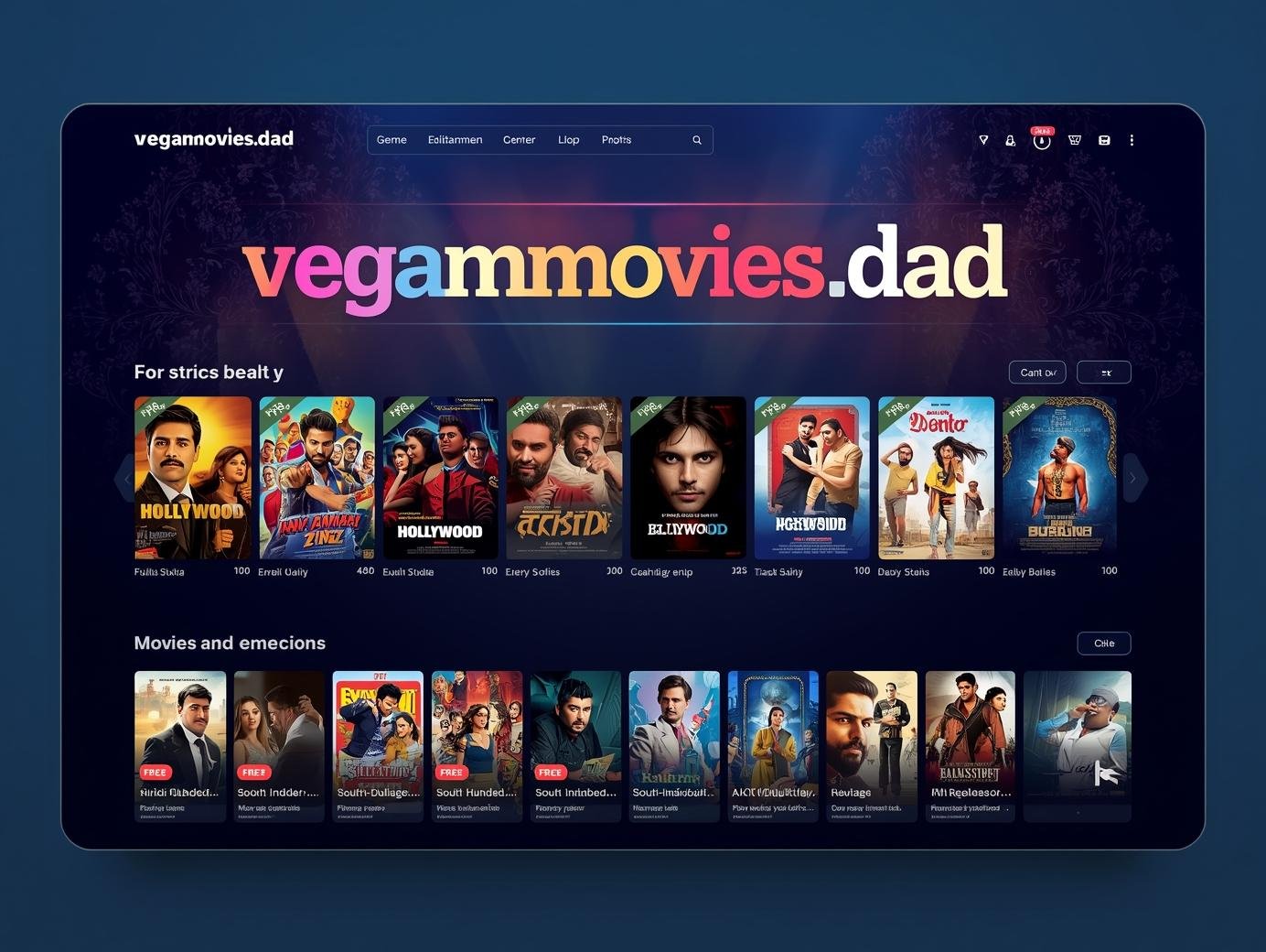Vegamovies.dad website interface