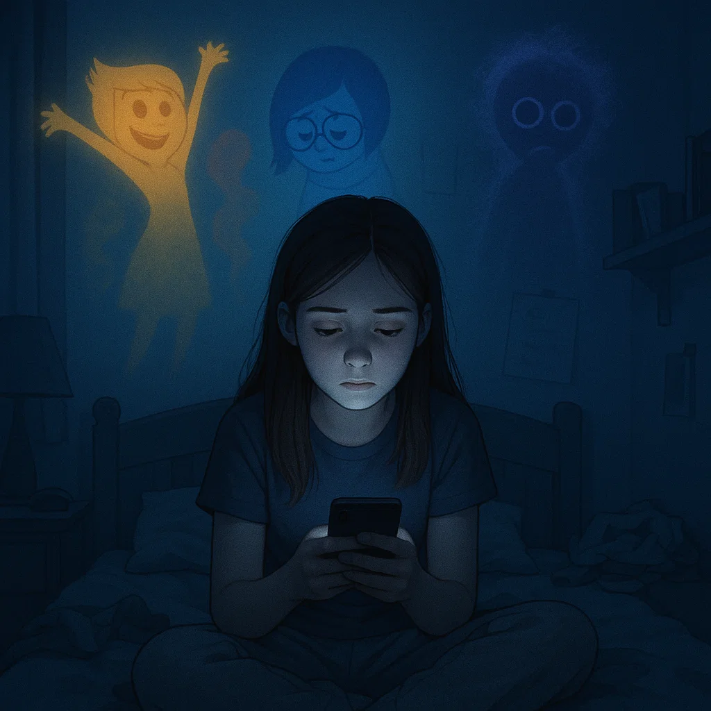 Why Your Child ‘Glues’ to Their Phone: Emotional Detachment Explained Through Inside Out 2