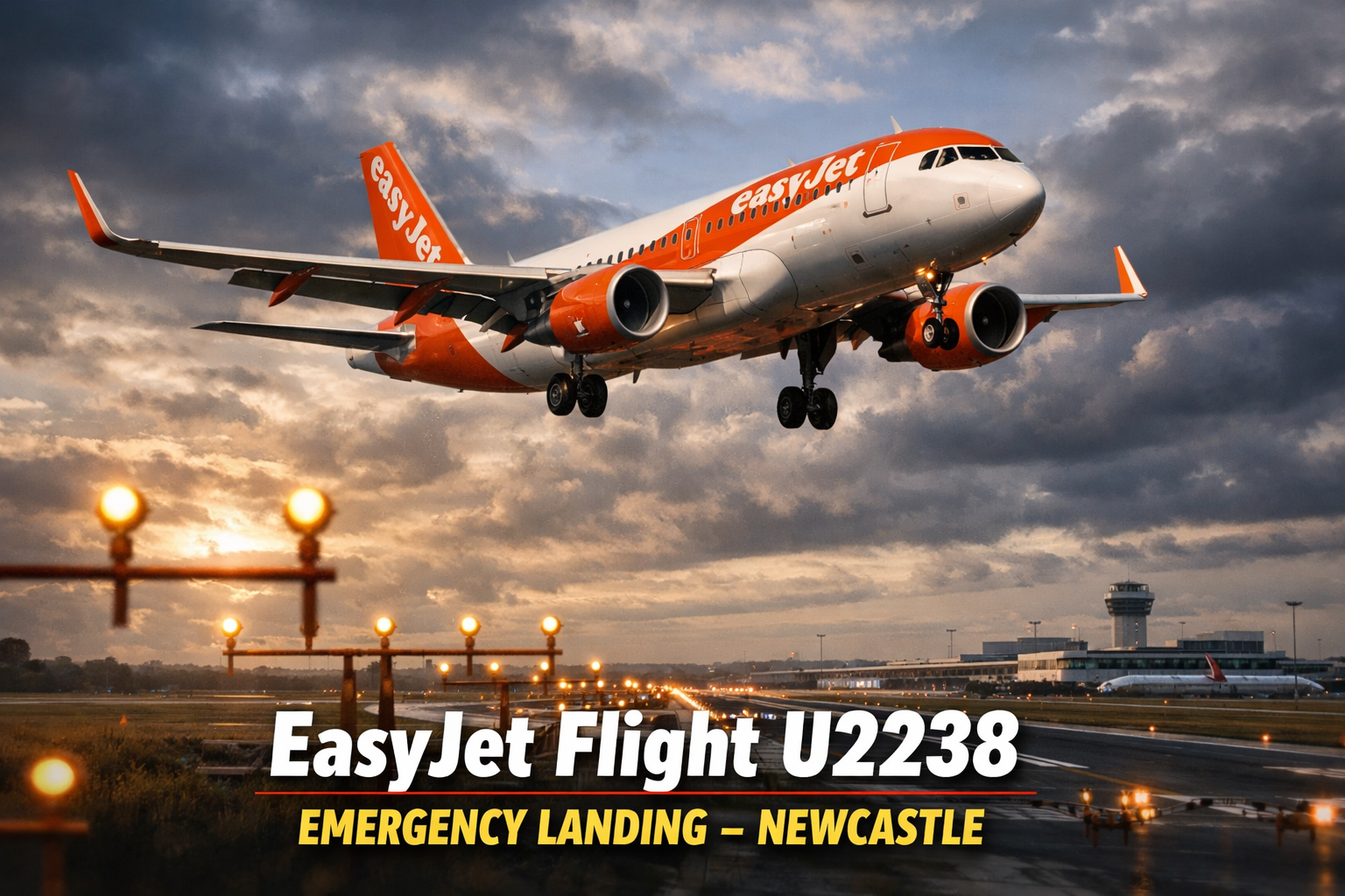 EasyJet U2238 lands at Newcastle – passengers safe
